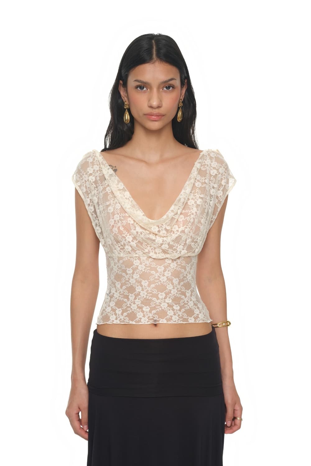 투머치택스 LACE BUTTON TOP (IVORY) 상품이미지2