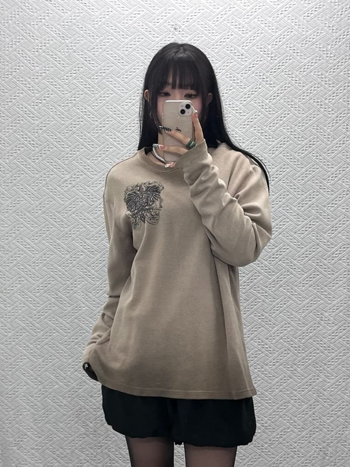 버커루 올드스쿨 락시크 고딕 스컬 와플 롱슬리브 105 C10554 상품이미지2