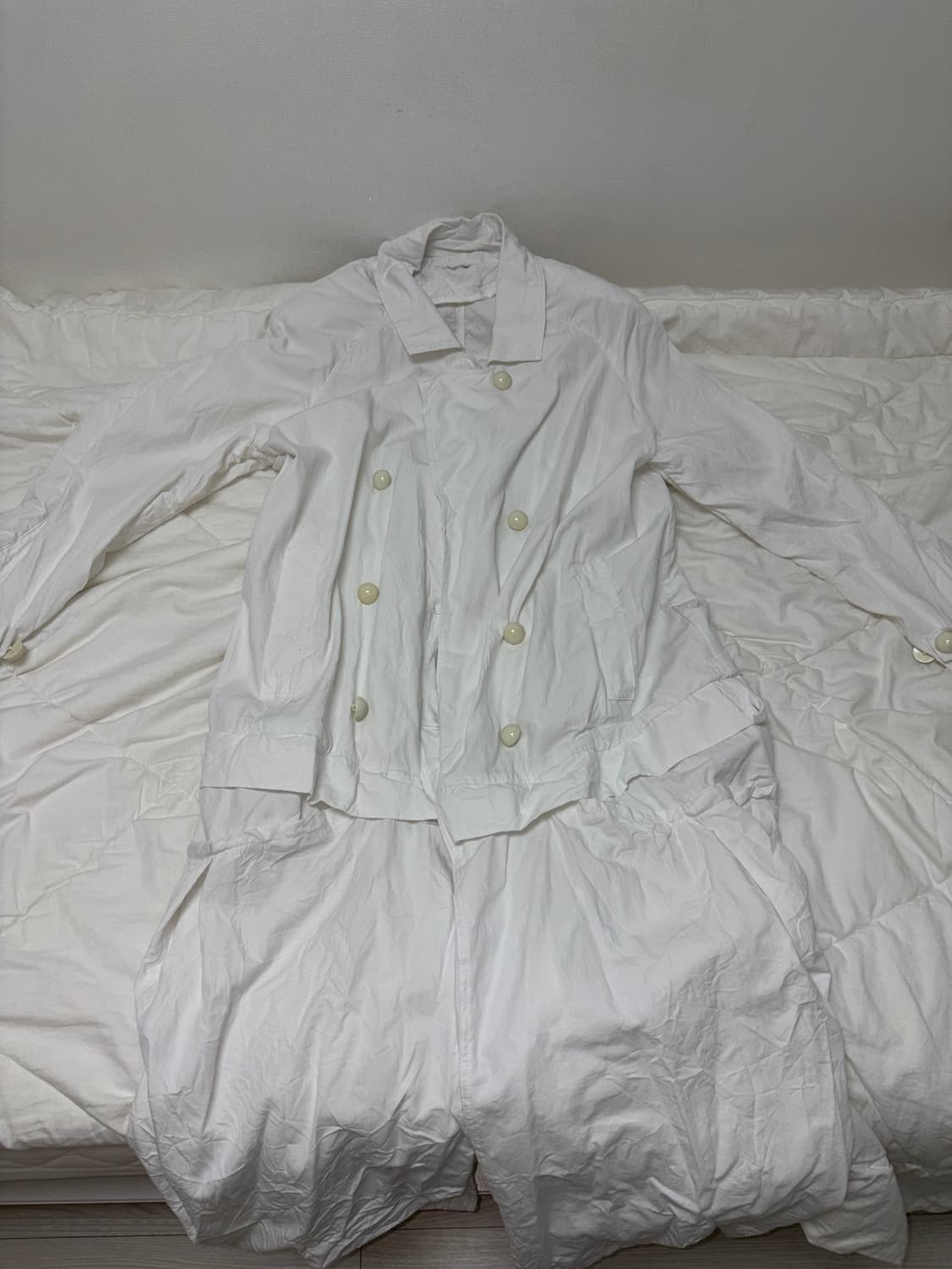 애옹쓰 페이퍼 빈티지 코트 화이트 paper vintage coat 상품이미지1