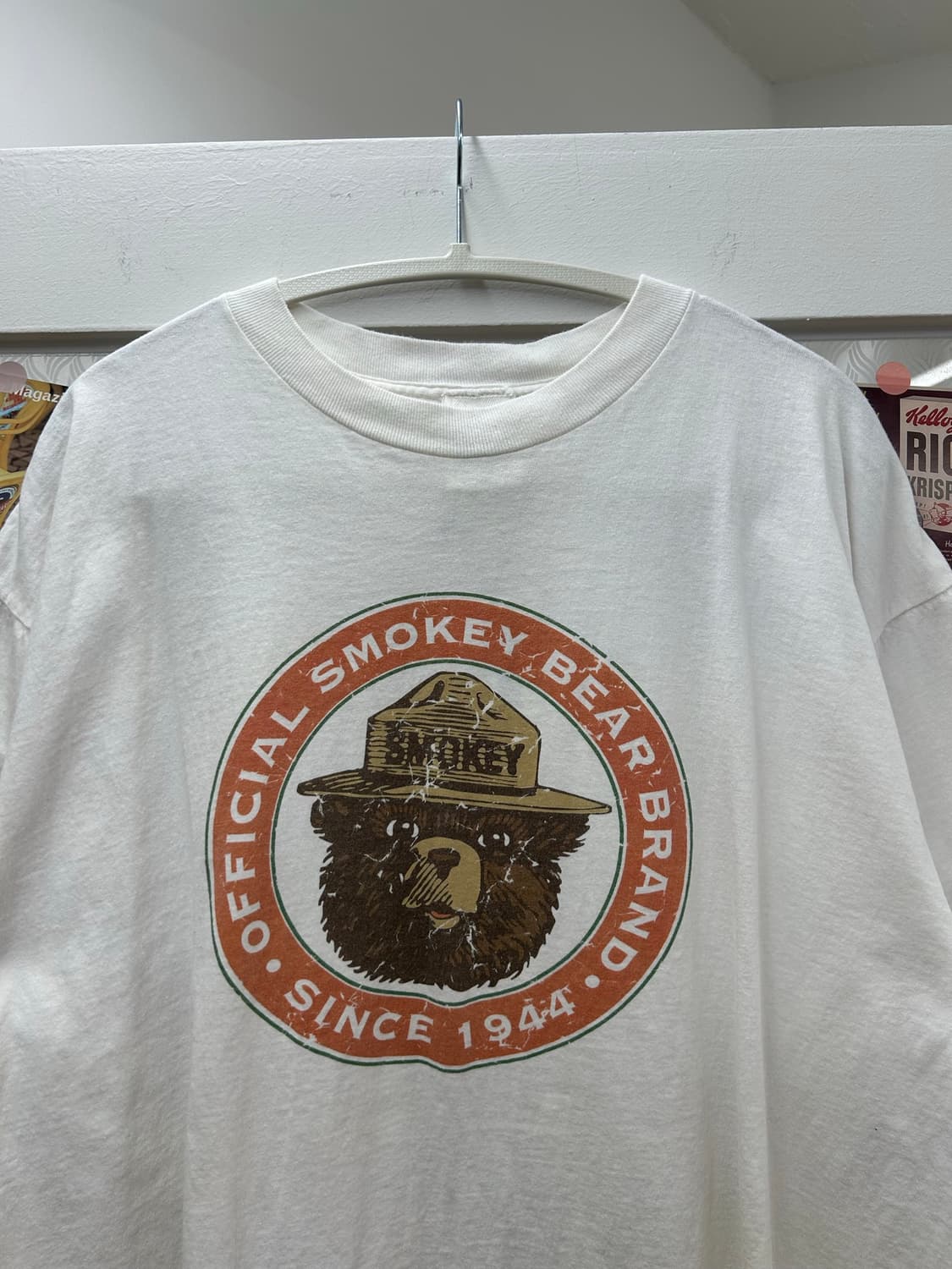 90‘s 스모키베어 Smokey Bear USA 싱글스티치 반팔티 상품이미지2