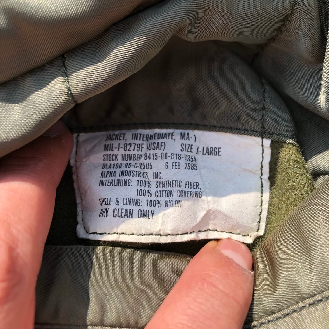 [XL] 80s 알파 인더스트리 Ma1 항공점퍼 상품이미지9