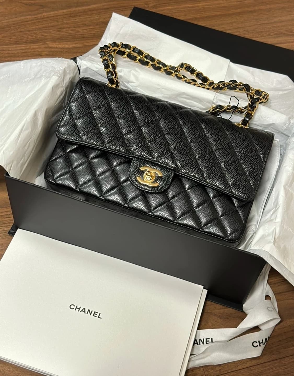 (정품)샤넬 클래식 캐비어 금장 급처! 상품이미지1