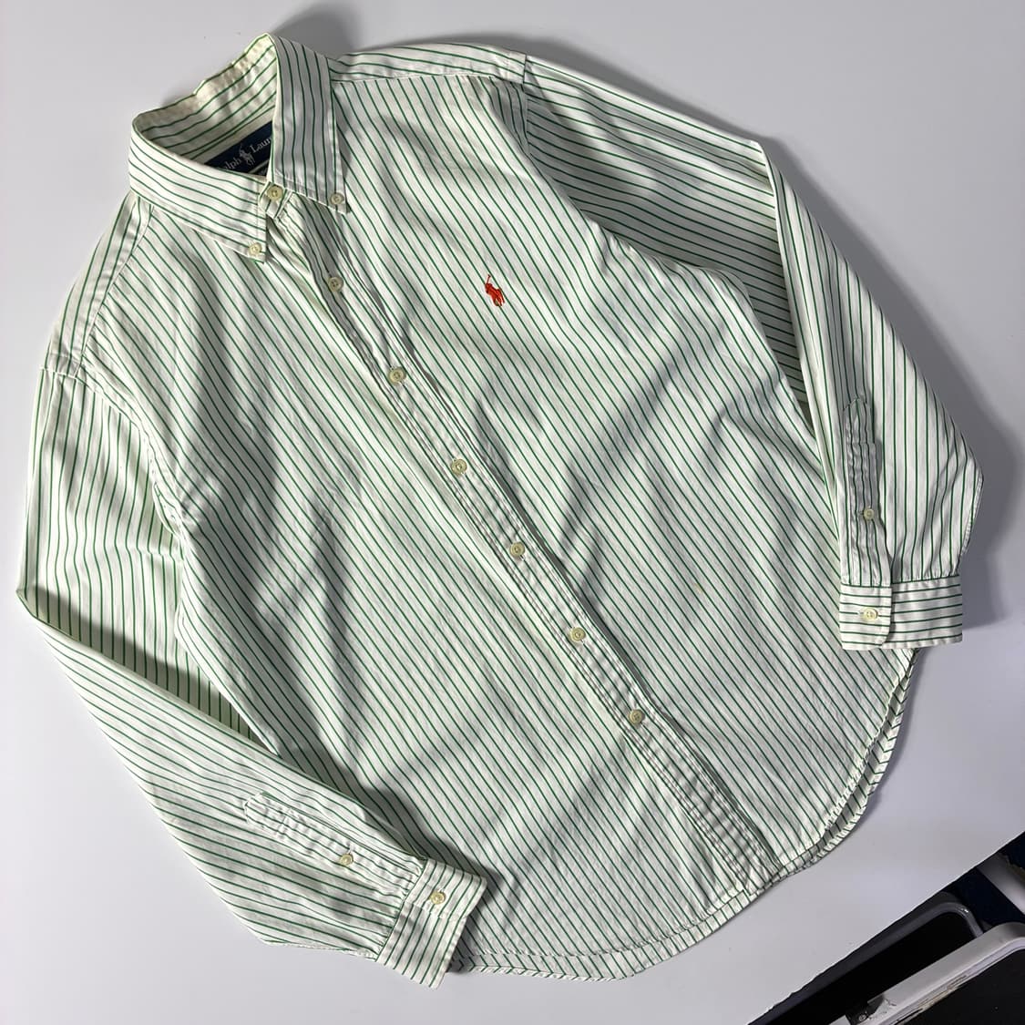 Polo 폴로 랄프로렌 그린 스트라이프 셔츠 상품이미지2