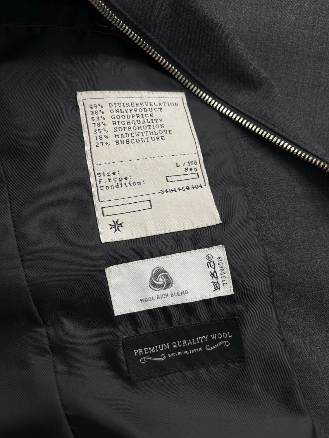 L)토니웩 울 미니멀 블루종 상품이미지3