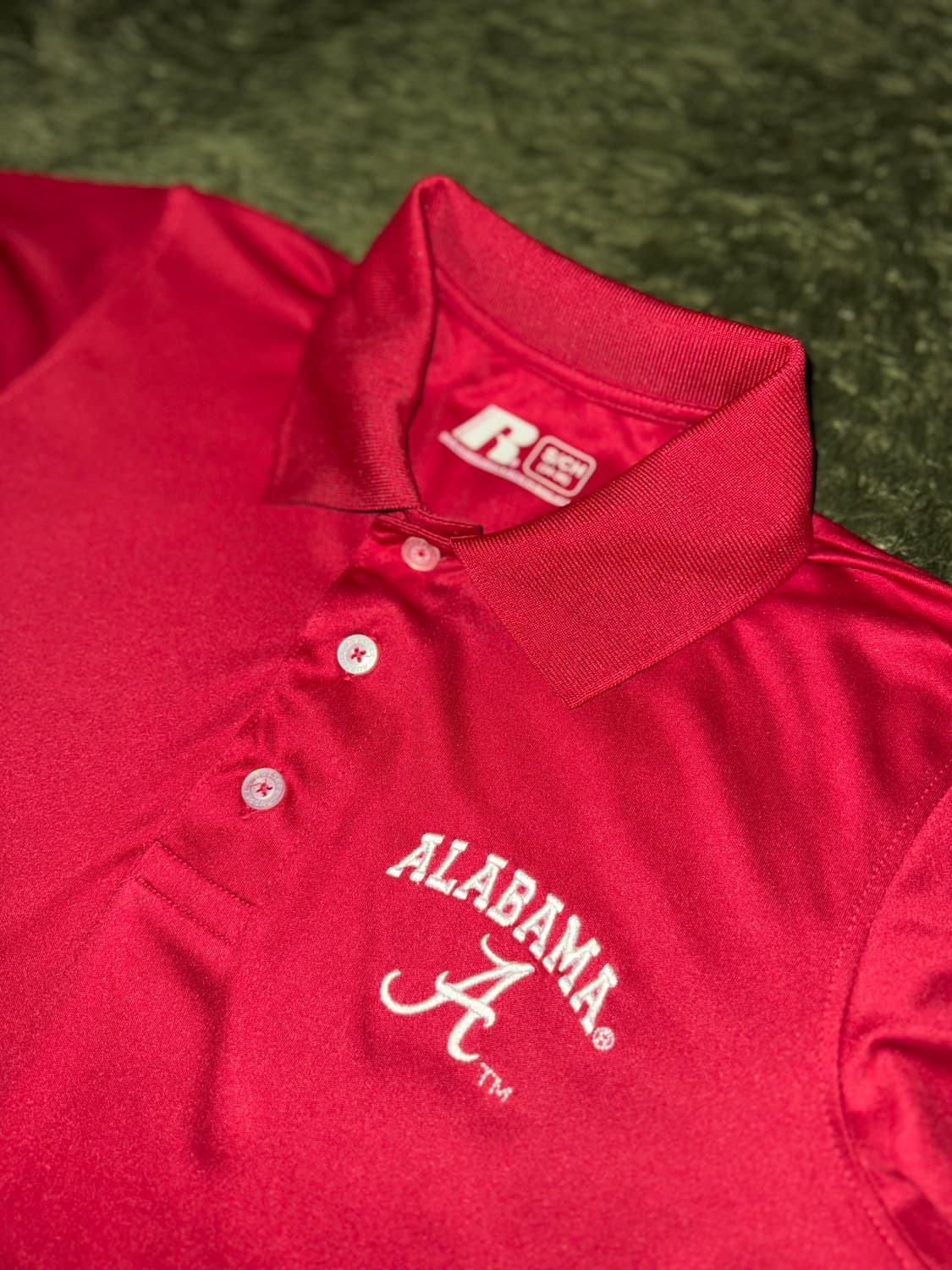 [S] Russell 러셀 애슬레틱 앨라배마 크림슨 타이드 코치 폴로 티 상품이미지2