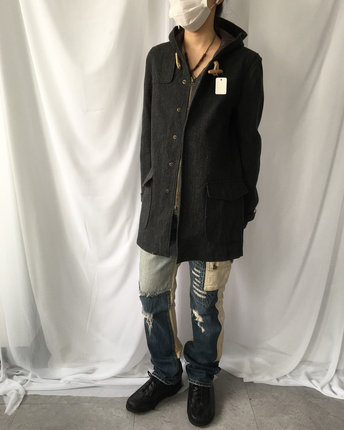 Duffle button point hood coat 상품이미지7
