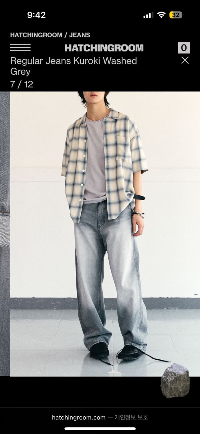 Hatchingroom Regular Jeans washed gray 상품이미지3