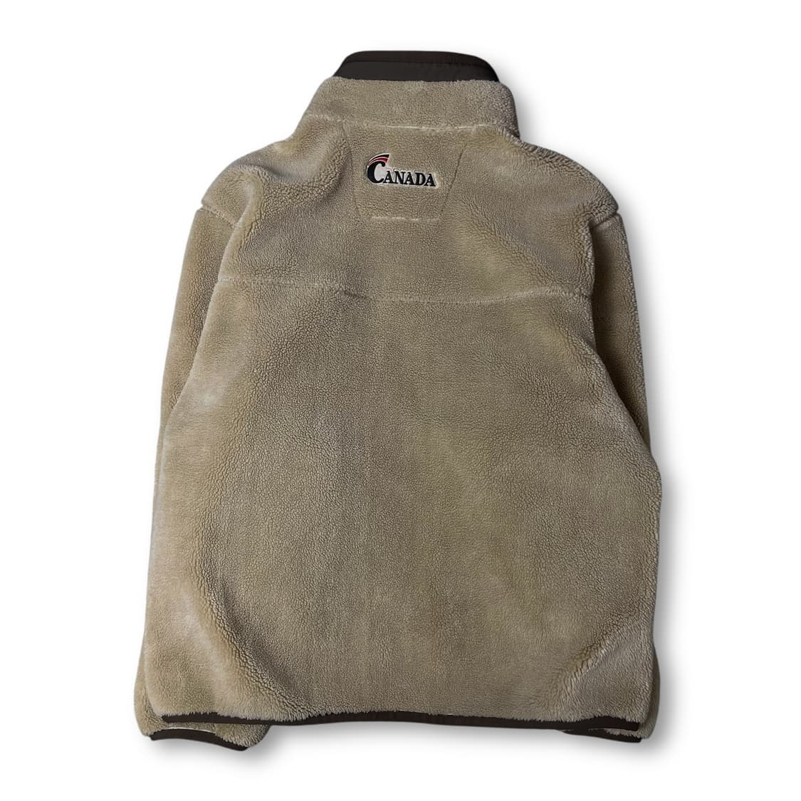 데상트 베이지 캐나다 플리스 집업 자켓 100 상품이미지3