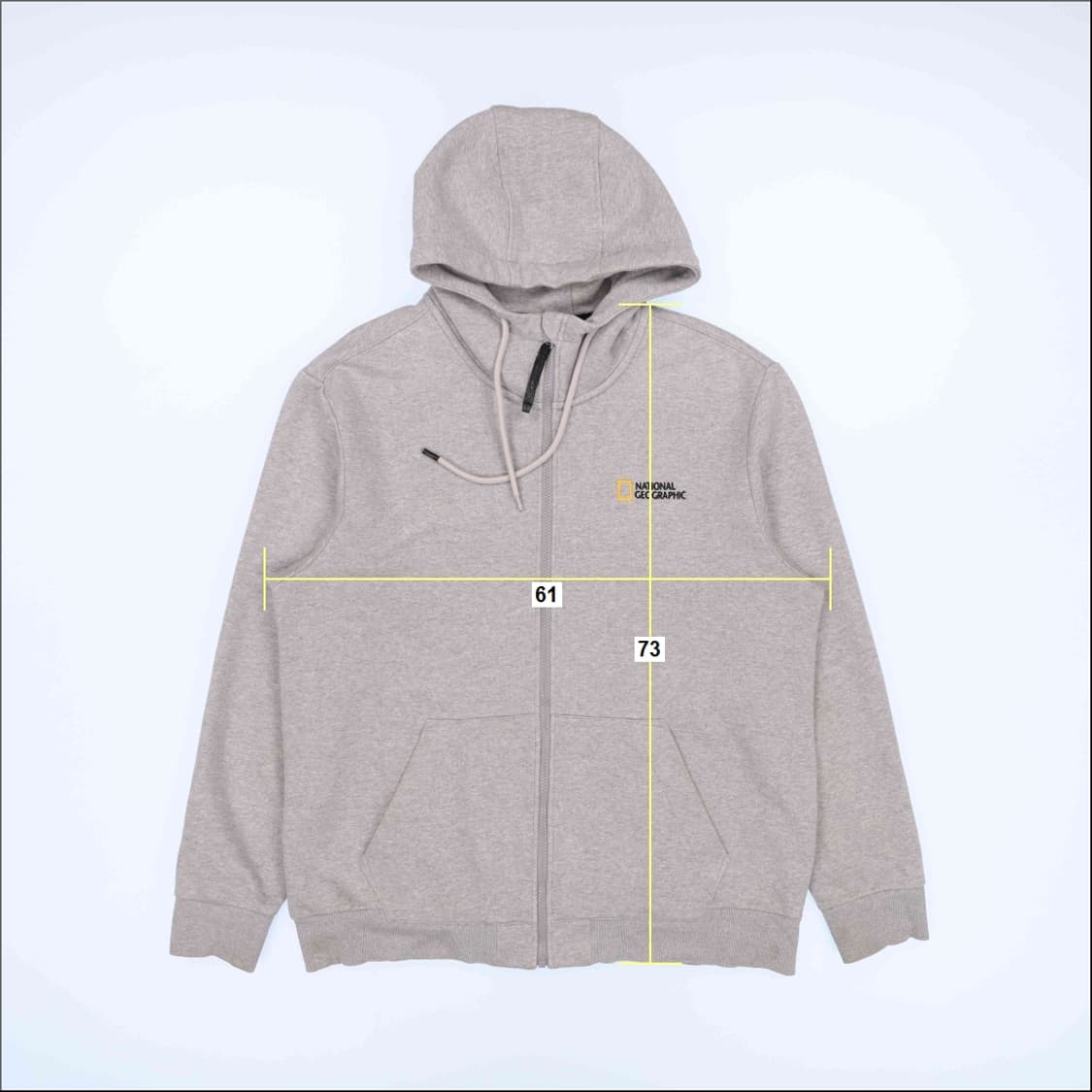 [2XL] 내셔널지오그래픽 남성 그레이 후드 집업 자켓 N7079 상품이미지8