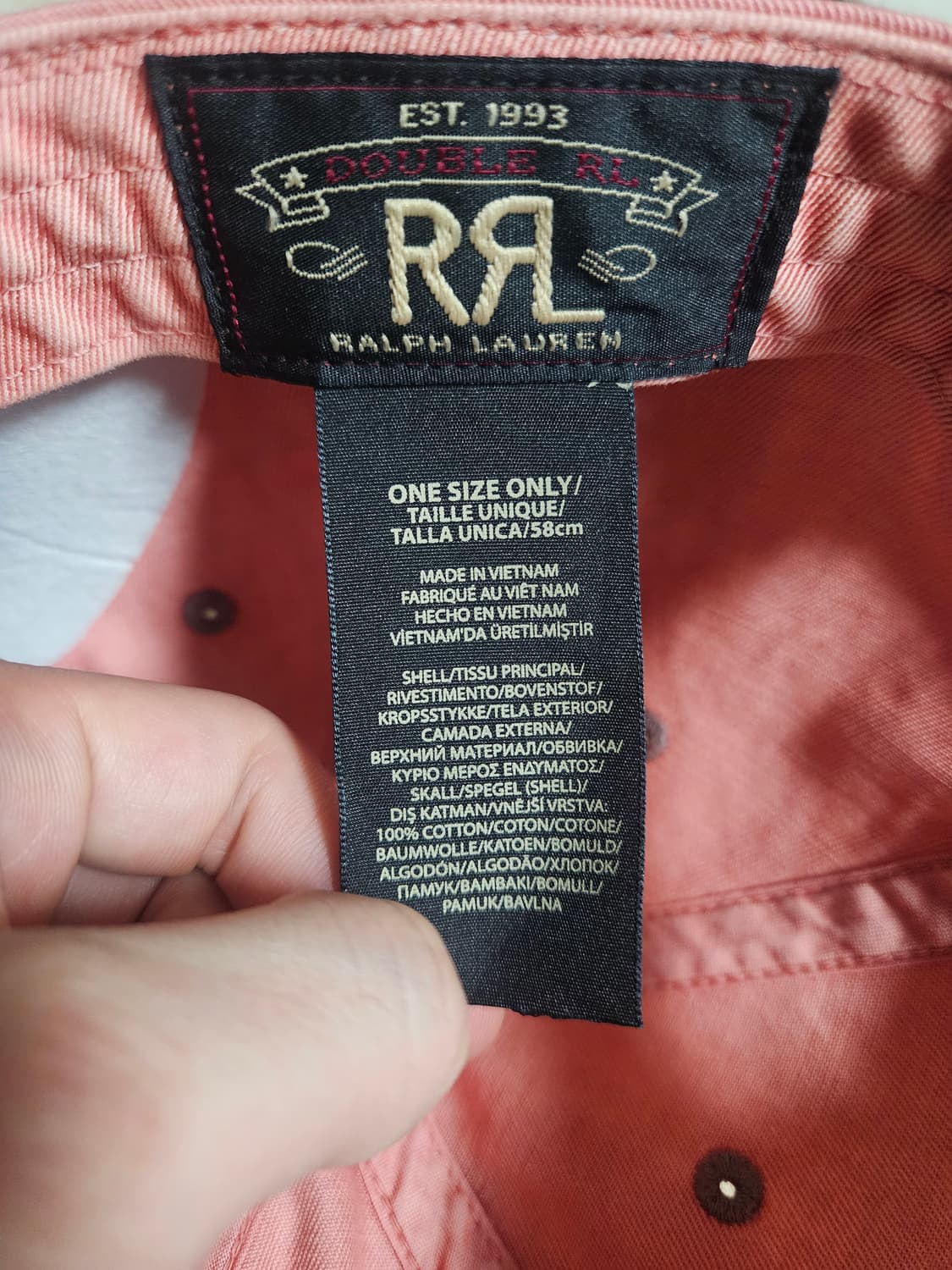 더블알엘 윙로고 가먼트 다잉 트윌 볼캡 레드 상품이미지4