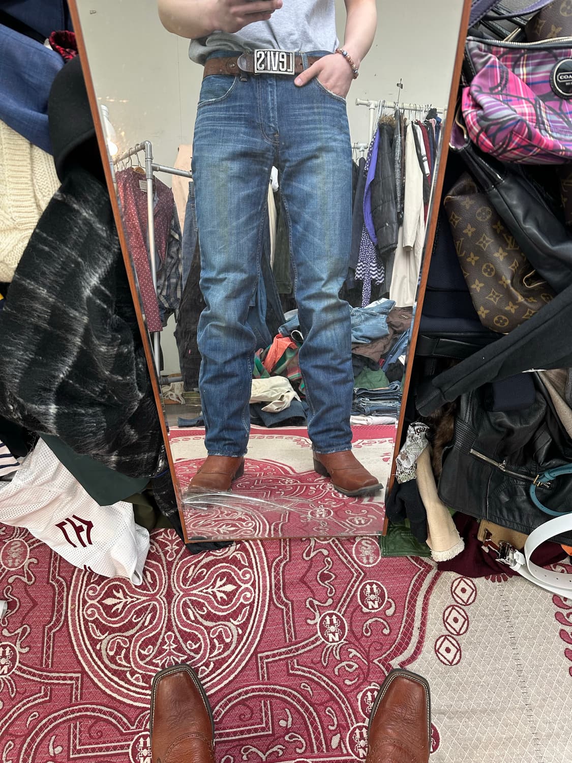 리바이스 502 더티워싱 데님 상품이미지3