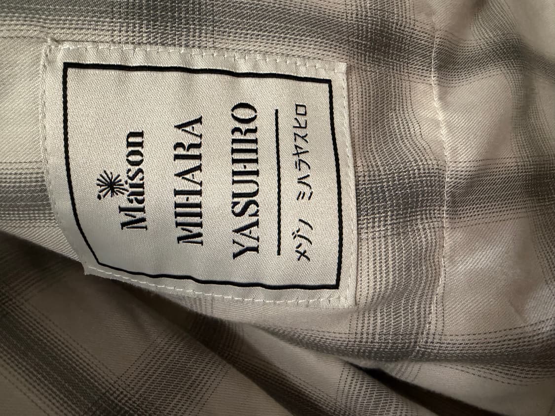 미하라 야스히로 데미지 체크 셔츠 46 (오버핏 실사이즈 110) 상품이미지7