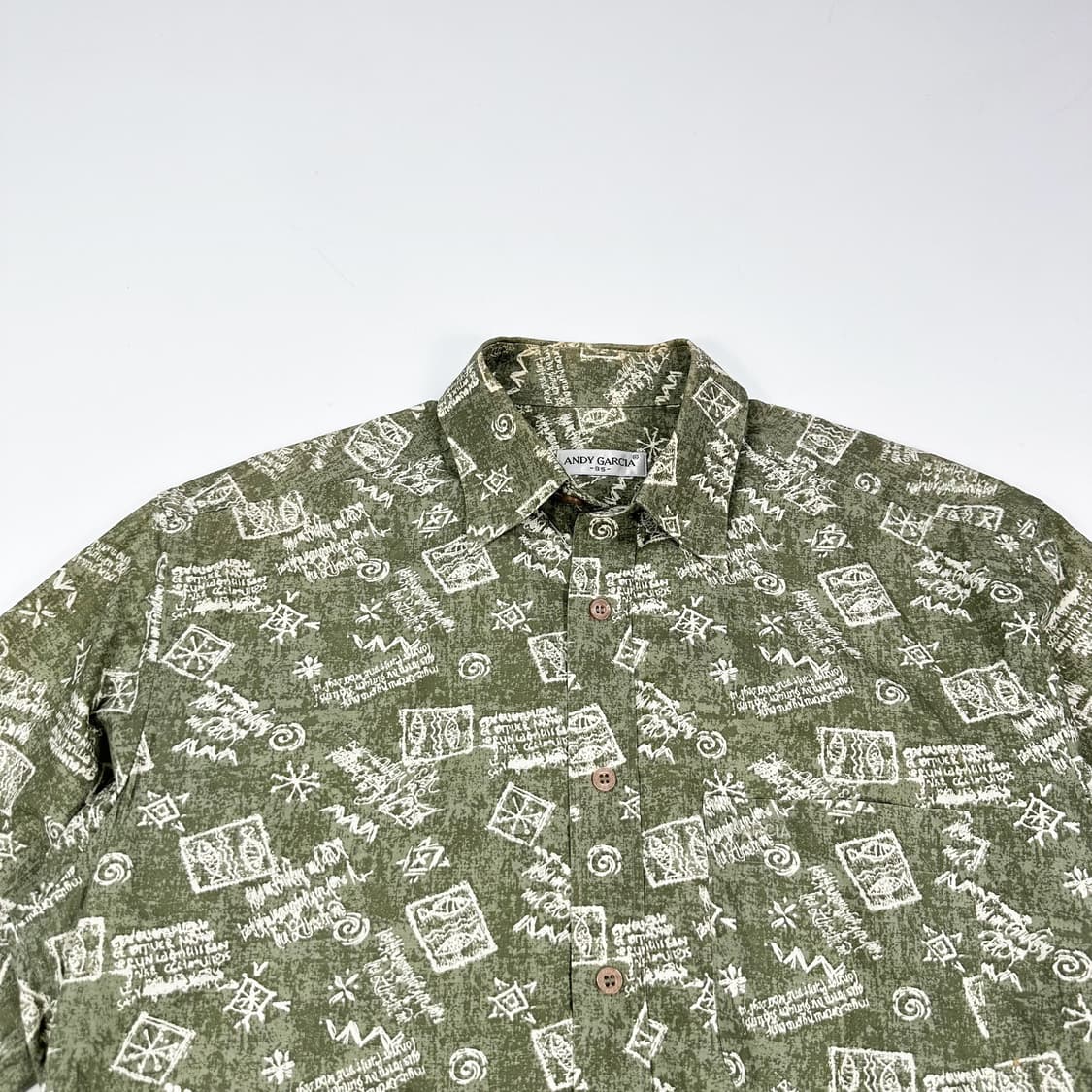 VTG 빈티지 하와이안 카키 반팔셔츠 (M) 상품이미지1
