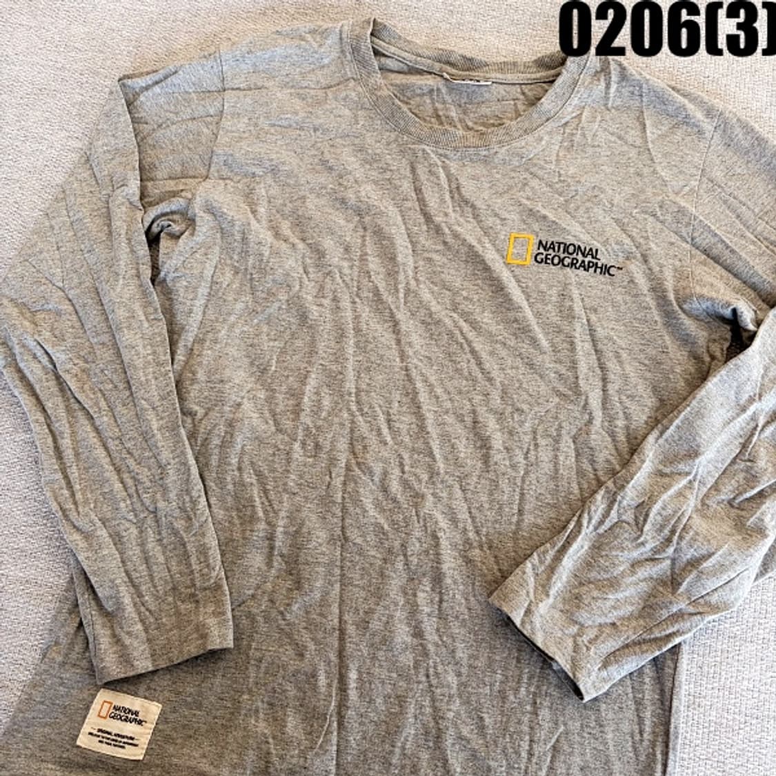 [M] 내셔널지오그래픽 긴팔 티셔츠 회색 0206(3) 상품이미지2