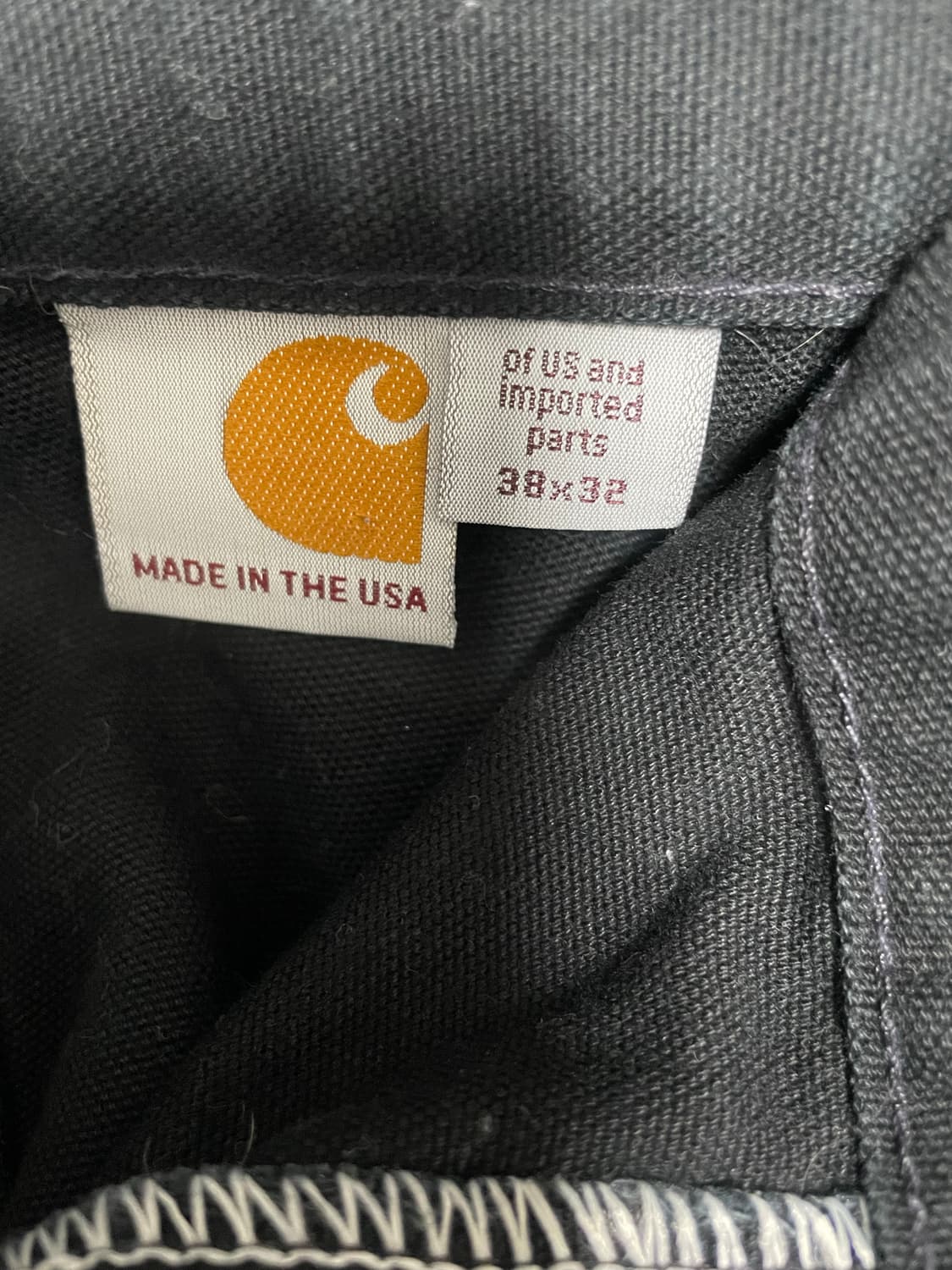 🇺🇸 USA 빈티지 칼하트 더블니 38x32 블랙 상품이미지3