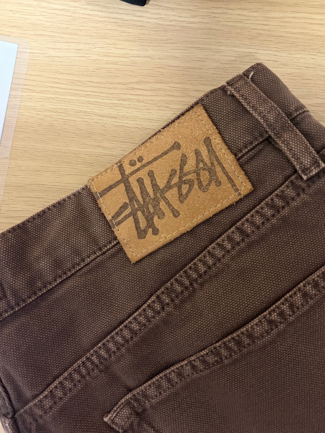 스투시 워시드 캔버스 빅 올 진 브라운 상품이미지3