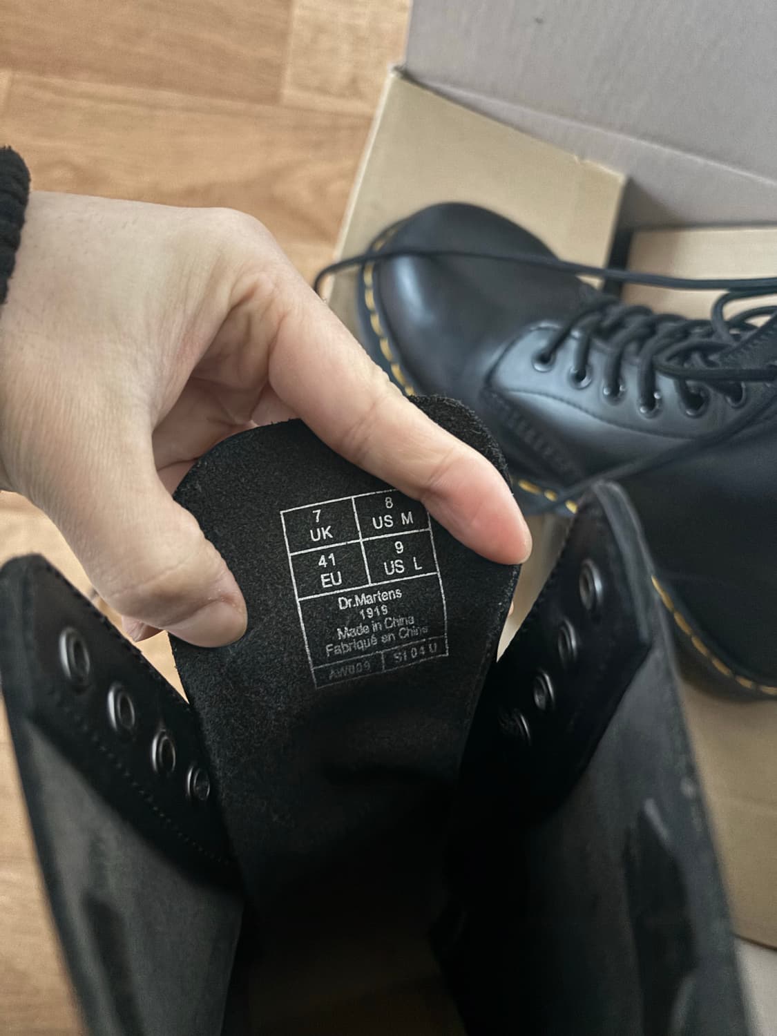 [UK7] 닥터마틴 1919 10홀 부츠  실착 5회 미만 상품이미지5