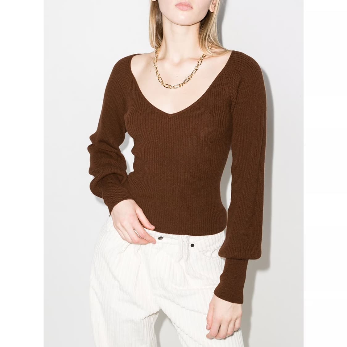 Reformation Hart v-neck 캐시미어 스웨터 xs 상품이미지3