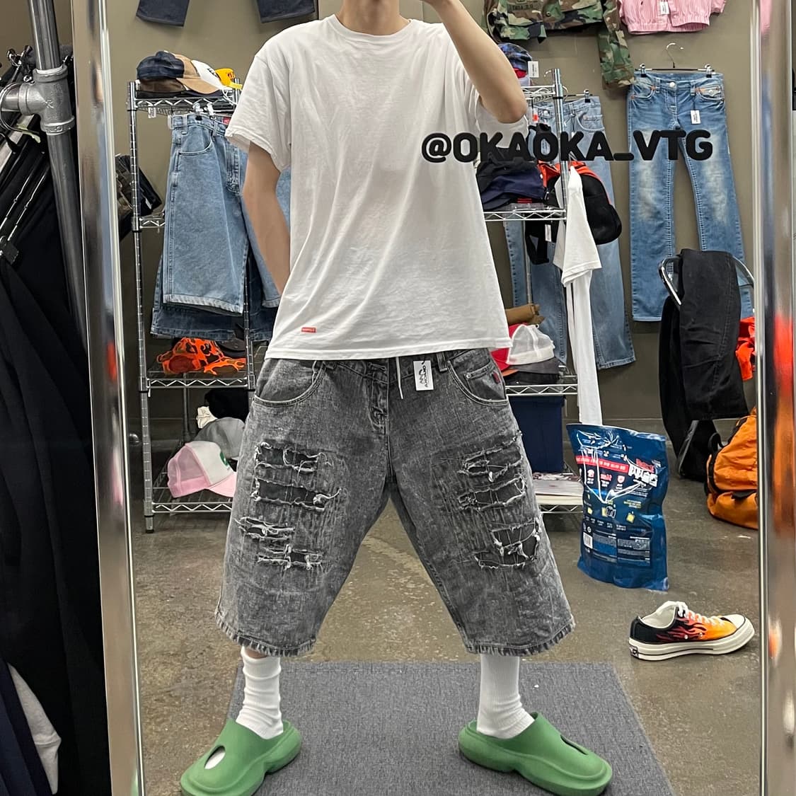 Freaky 워싱 디테일 반바지 상품이미지10