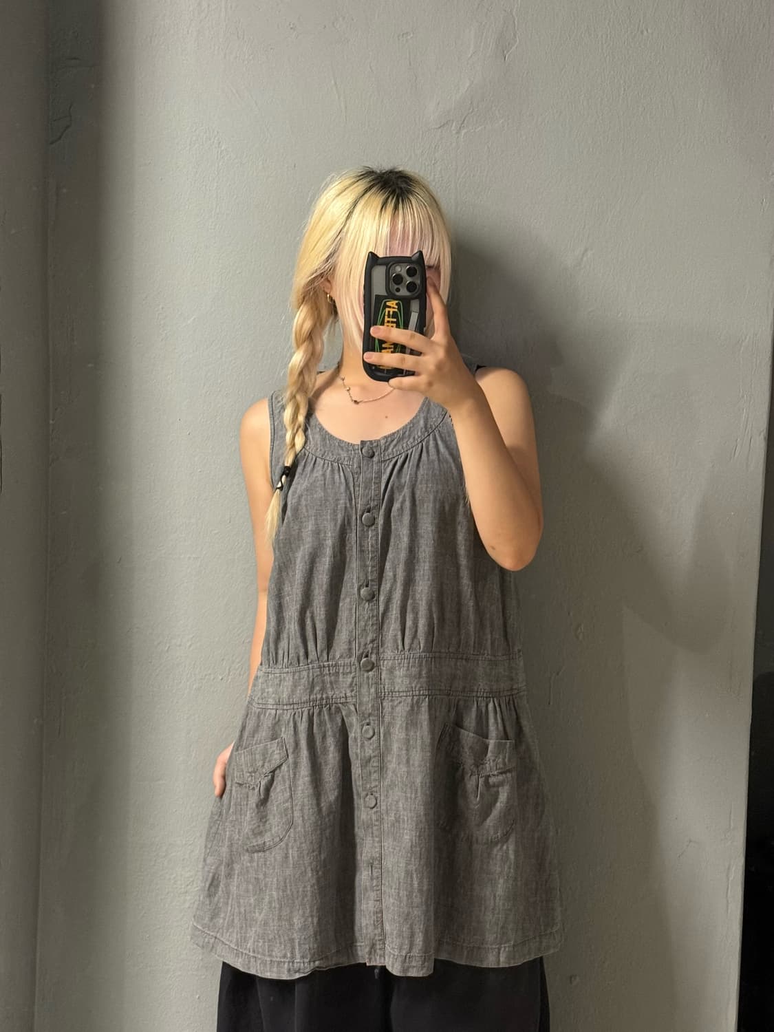 light grey button-up pocket ops 상품이미지1