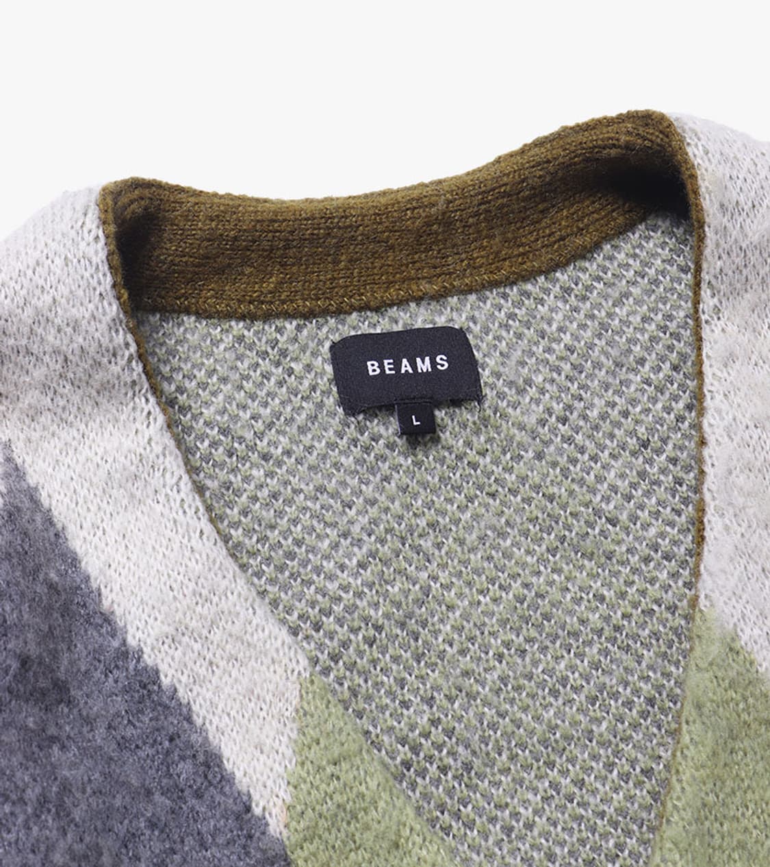 BEAMS - ARGYLE SHAGGY CARDIGAN 상품이미지5
