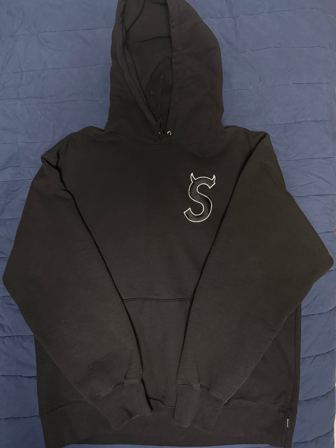 슈프림 S로고 후디 블랙 XL 상품이미지2