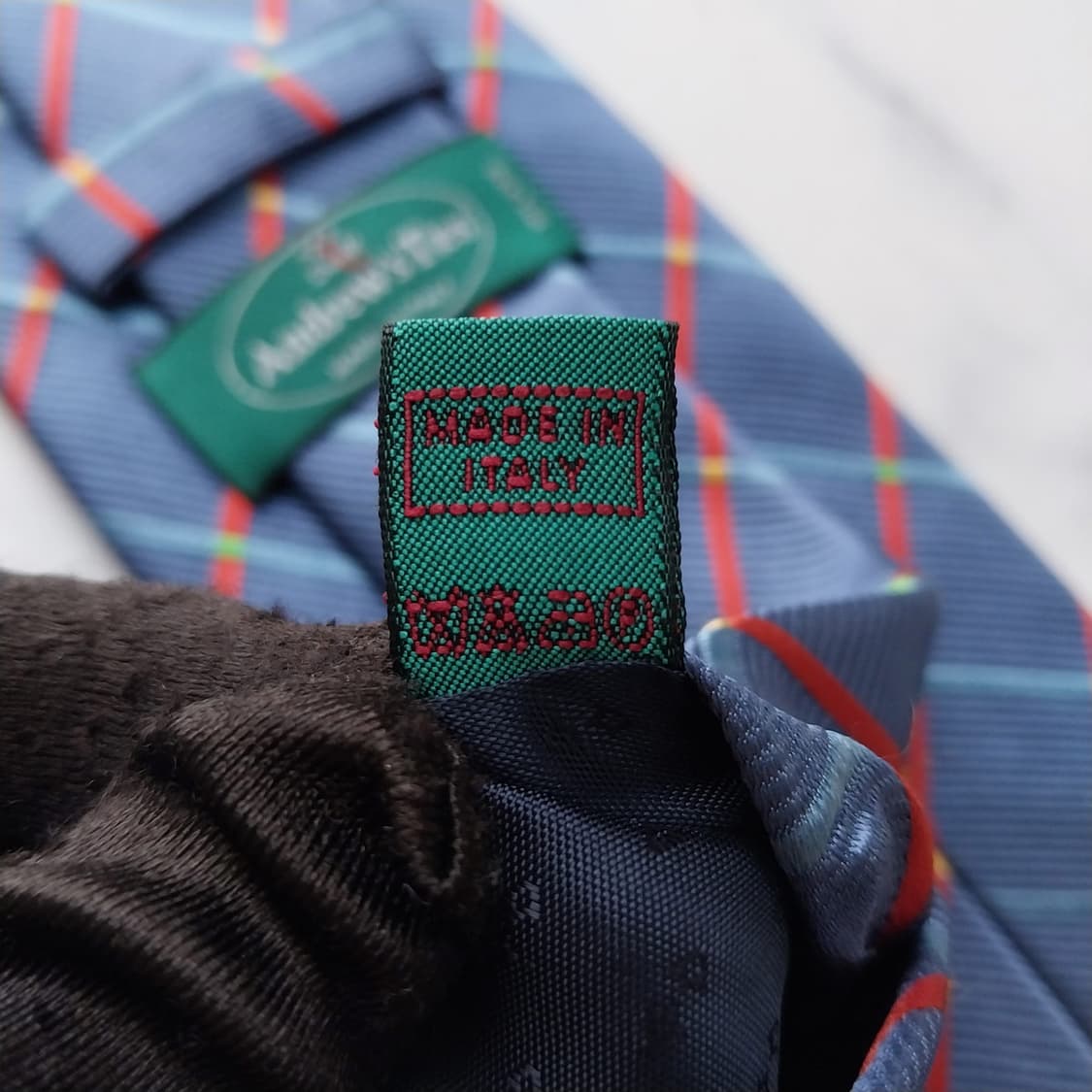 앤드류스 타이 실크 블루 체크 넥타이 9.1cm A+등급 K1680
 상품이미지10