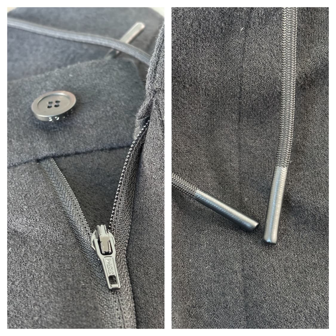 새상품25SS)솔리드옴므 와이드 밴딩 테리팬츠52(36")/블랙 상품이미지6