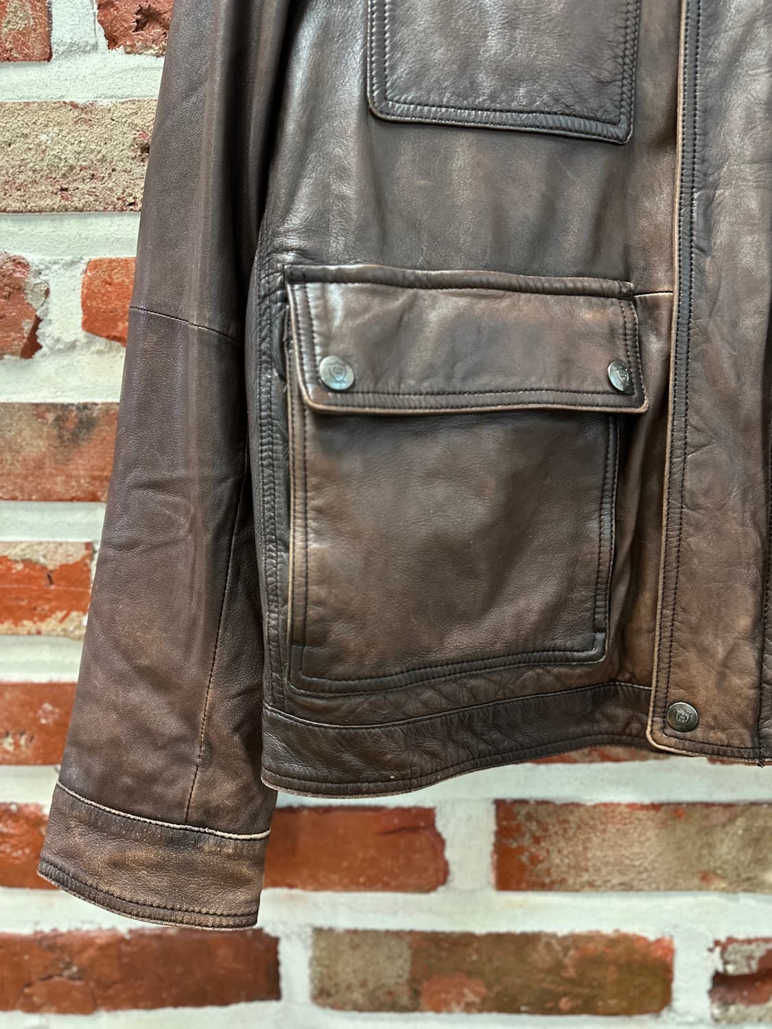 (L)마시모두띠 리얼레더 램스킨 자켓 상품이미지3