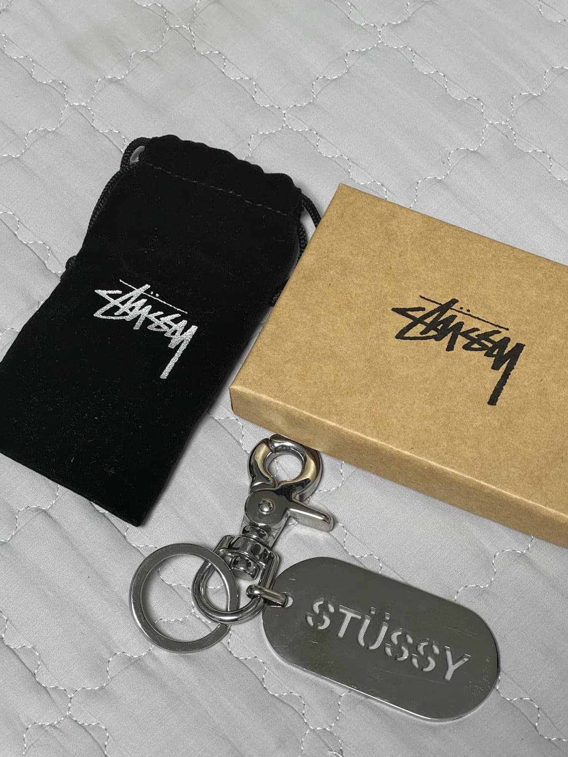 스투시 메탈 태그 키체인 실버 상품이미지1
