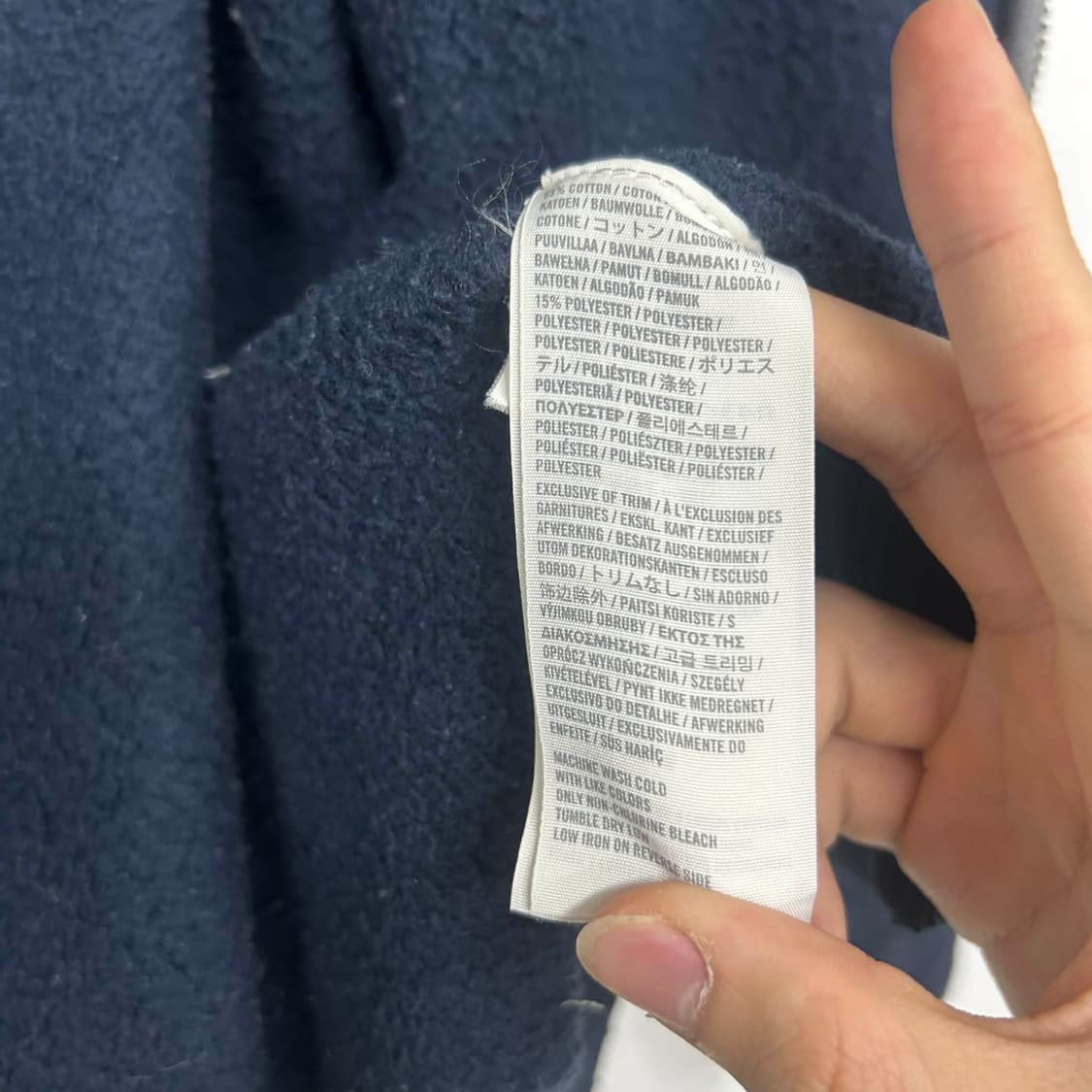 [L] 아베크롬비 Y2K 올드스쿨 네이비 후드집업 상품이미지4