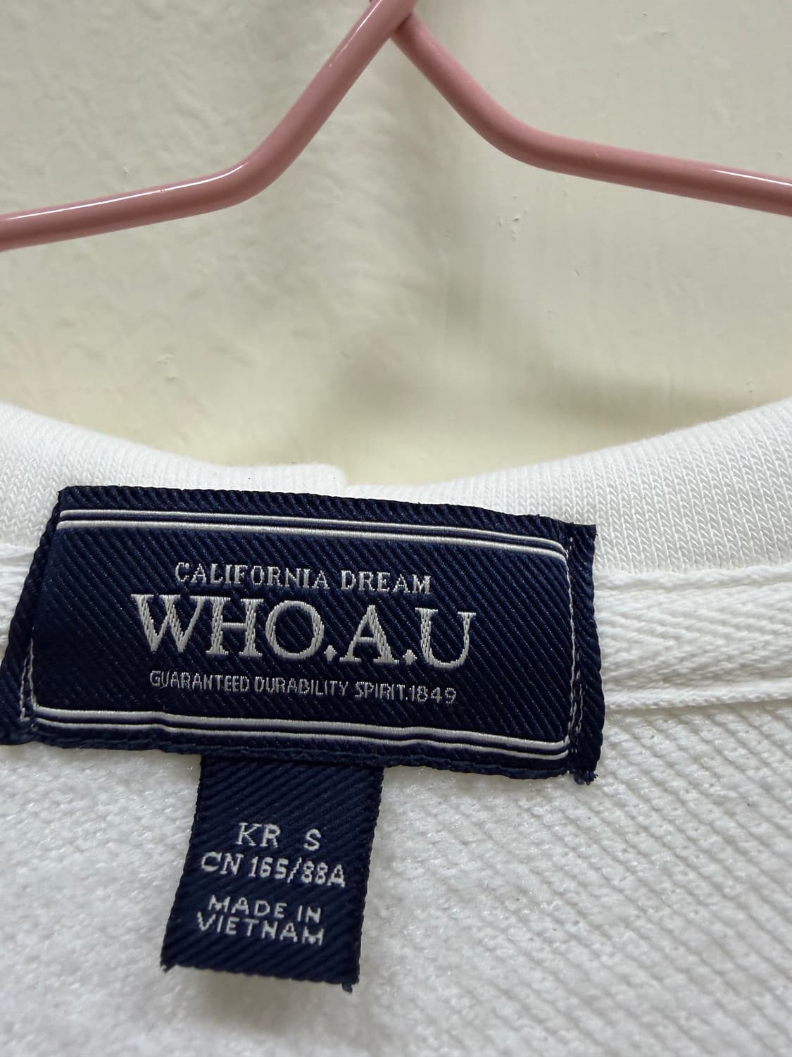 후아유 베어 화이트 후드집업 상품이미지2