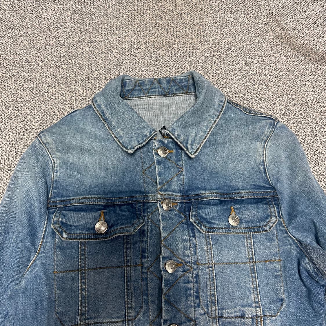 플라워 자수 데님자켓 상품이미지2