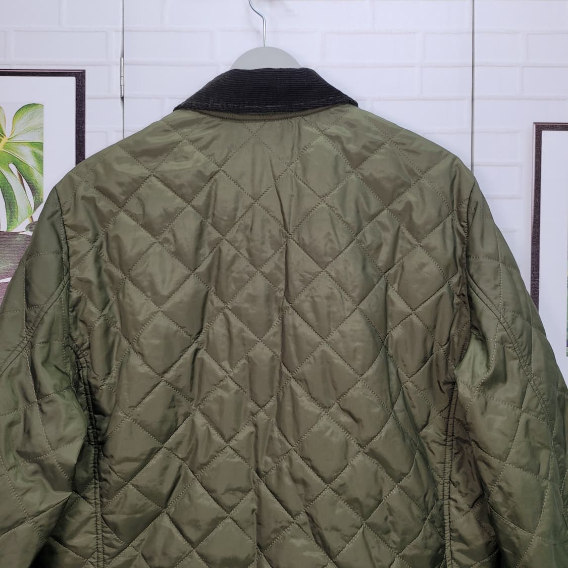 바버 MQU1324OL51 퀼팅 재킷 자켓 올리브색 L사이즈 상품이미지4