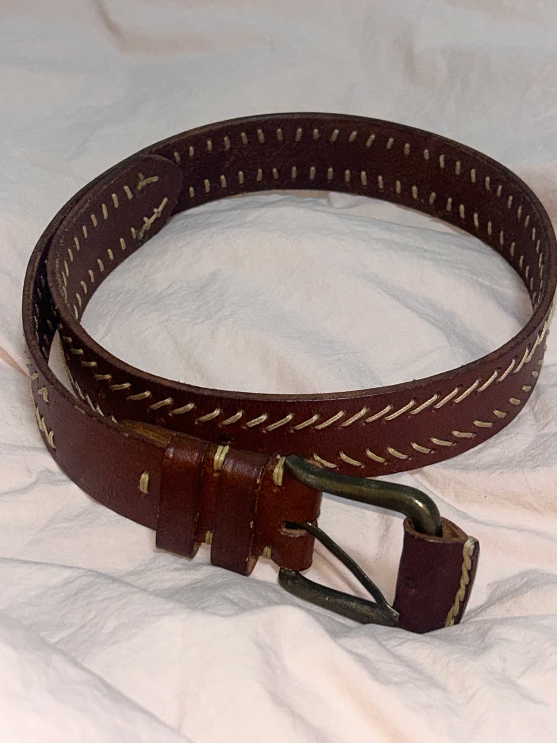 빈티지 레더 스티치 벨트 상품이미지1