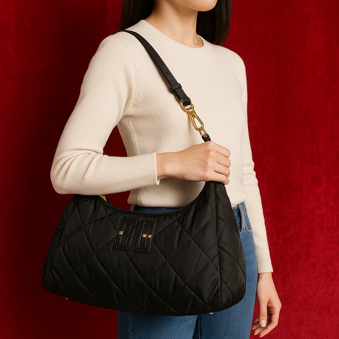 닥스(DAKS) 퀄팅 엠보 시그니쳐 로고 숄더백 상품이미지6