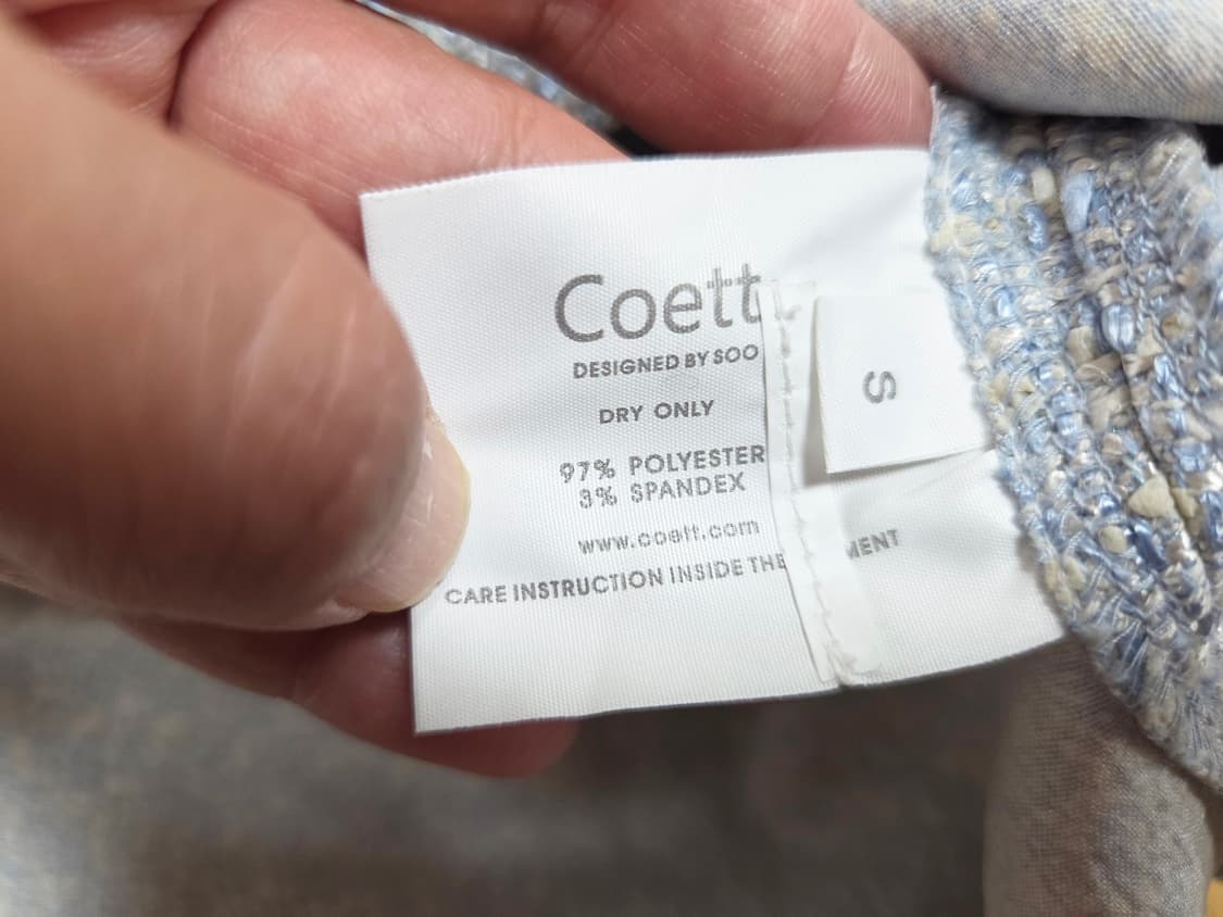 코엣(COETT) 쥬얼리버튼 트위드원피스 55 새상품 상품이미지8