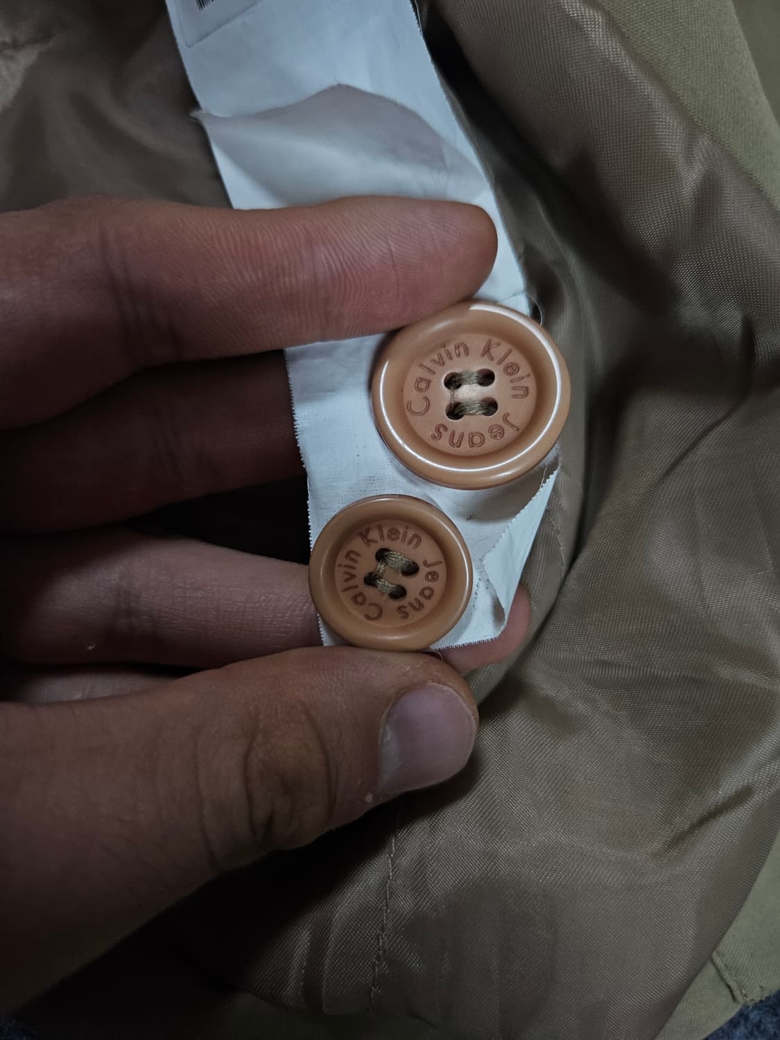 켈빈클라인 베이지 트렌치 코트(급처) 상품이미지8