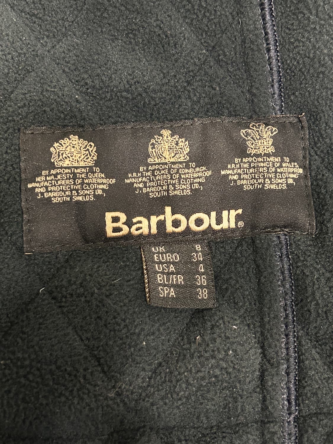 바버 인터내셔널 퀼팅 벨티드 자켓 네이비 여성 85 상품이미지8