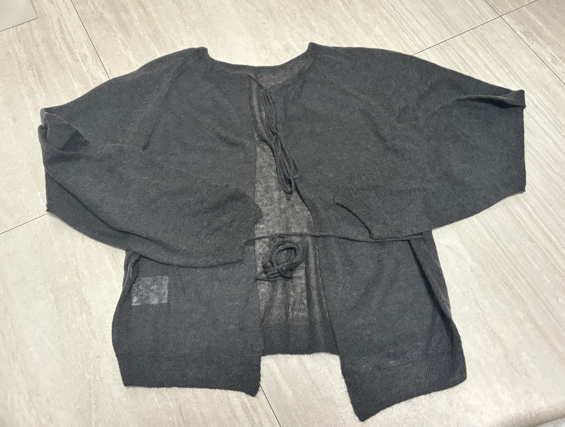 [MONOHA] 모노하 Kid 모헤어 가디건 / 다크그레이 상품이미지4