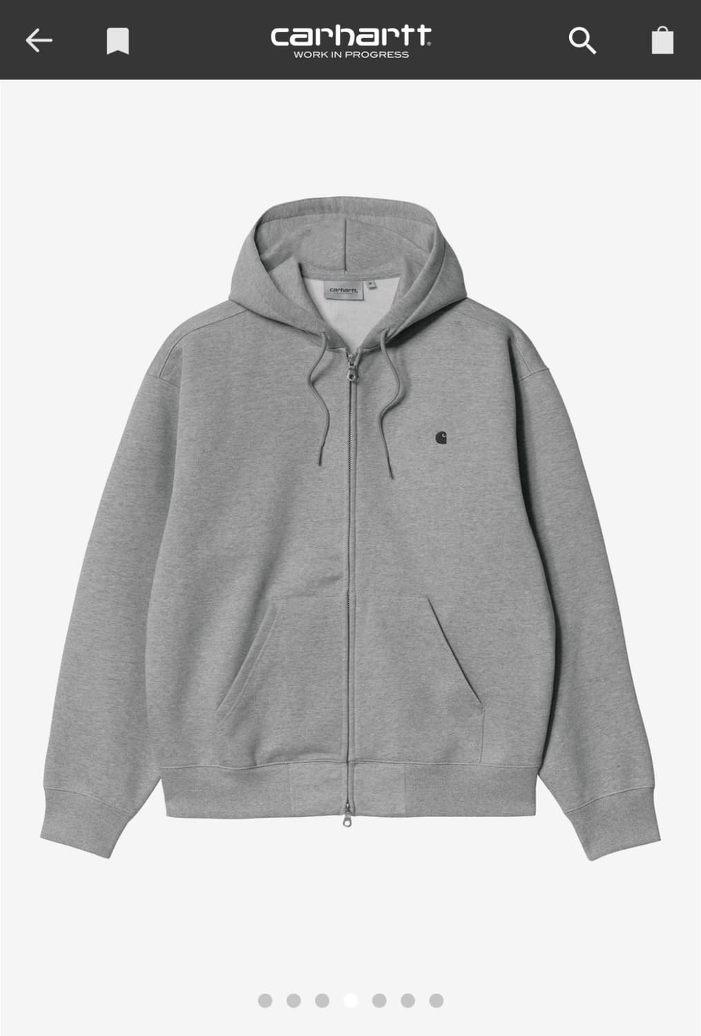 칼하트 WIP 메디슨 후드 집업 자켓 그레이(M) 상품이미지3