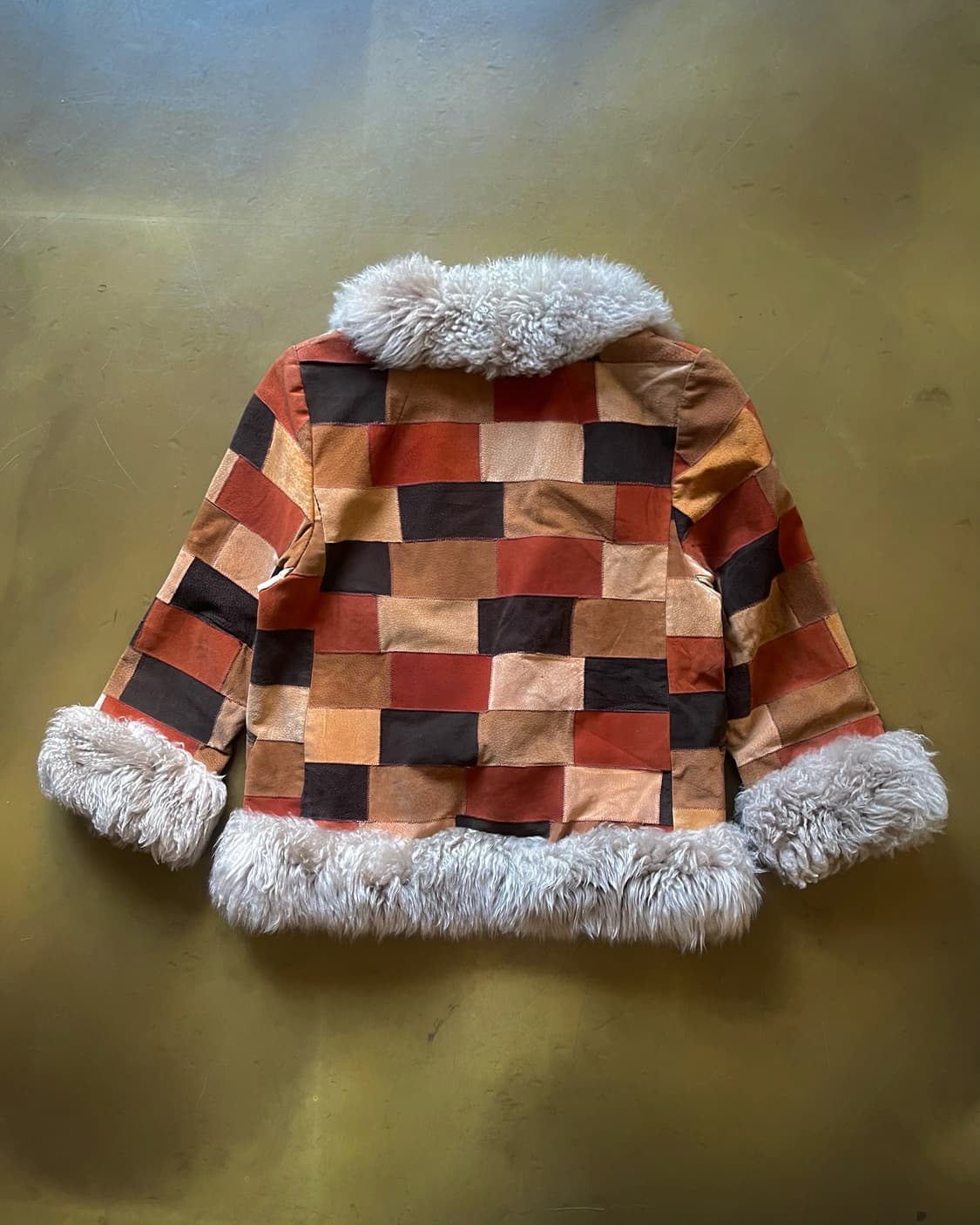 1970-80s Moon Bat Leather Lamb Fur JK 상품이미지8