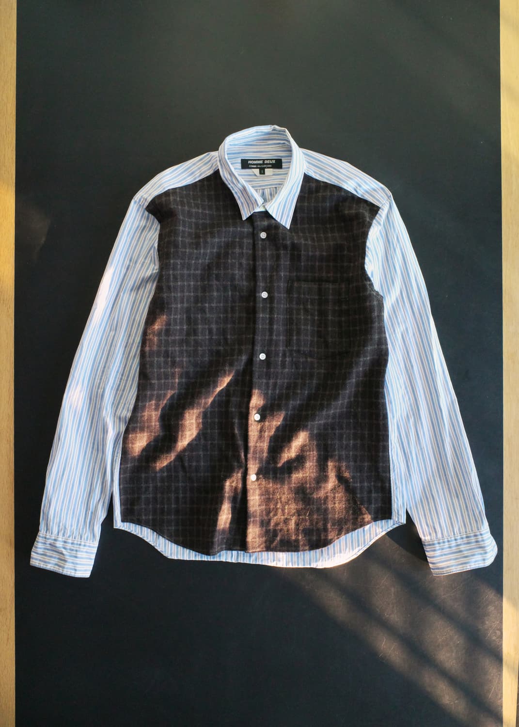 꼼데가르송 옴므 듀스 스트라이프 체크 셔츠 상품이미지2