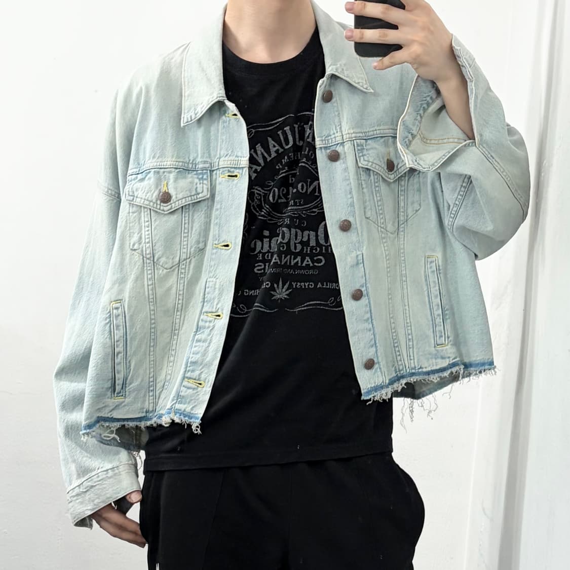 (새상품) R13 24SS 컷아웃 데님 트러커 자켓 상품이미지2