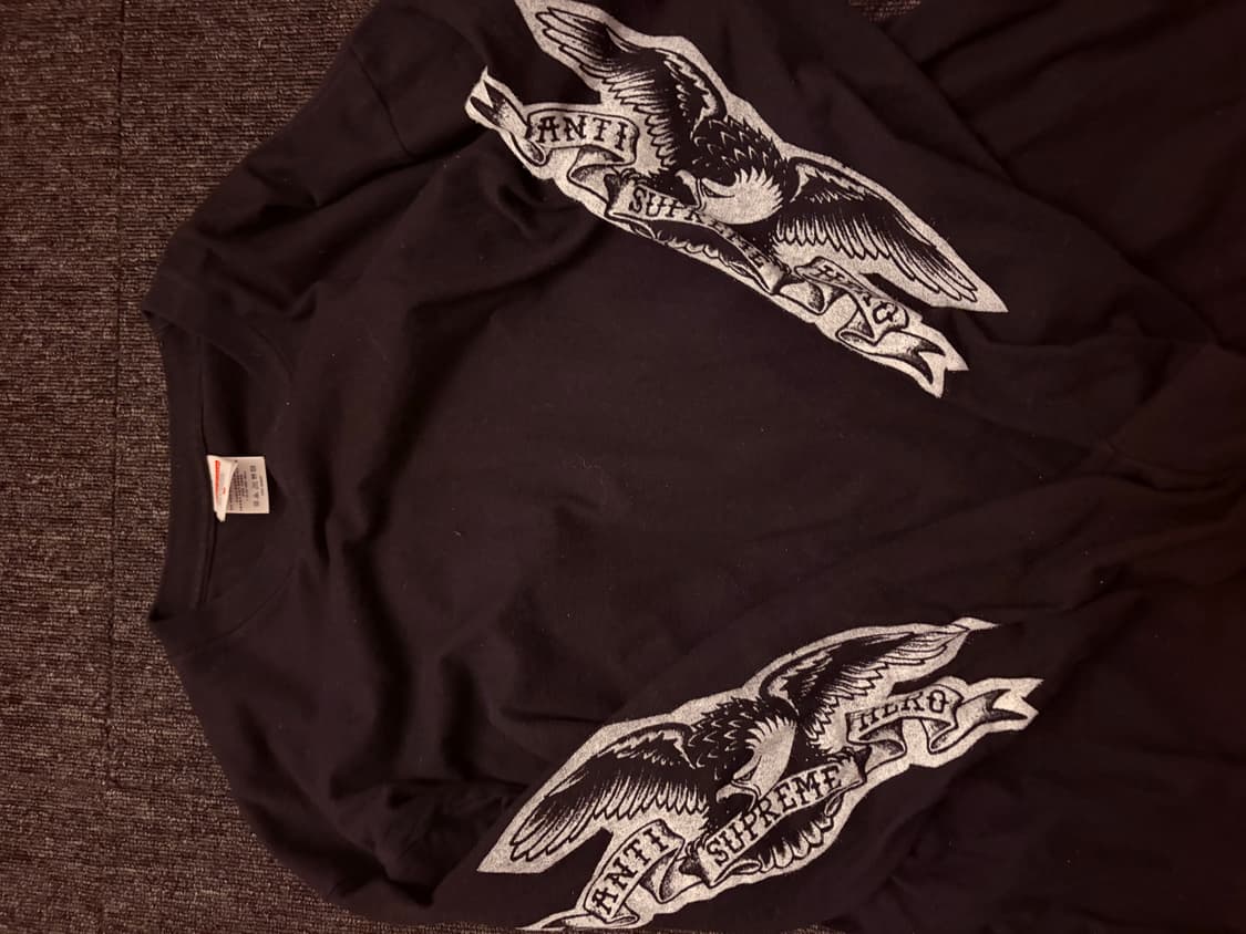 슈프림 안티히어로 이글로고 롱슬리브 블랙 M 상품이미지4