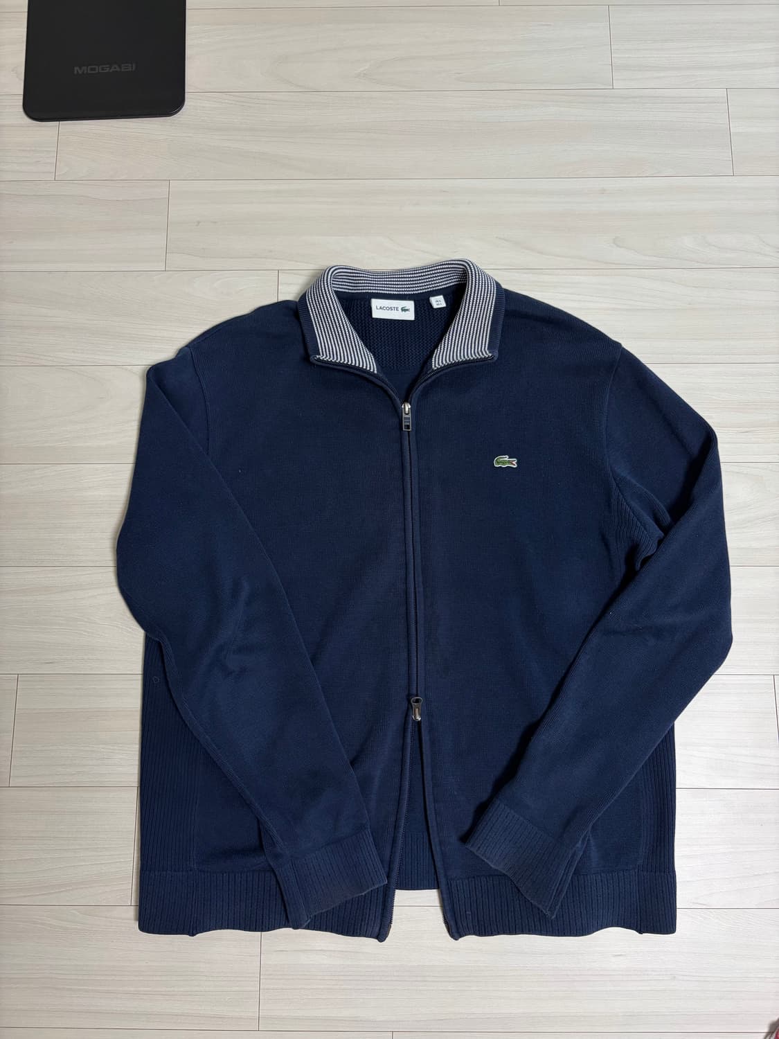 라코스테 니트 가디건 투웨이 지퍼 네이비 L 상품이미지3