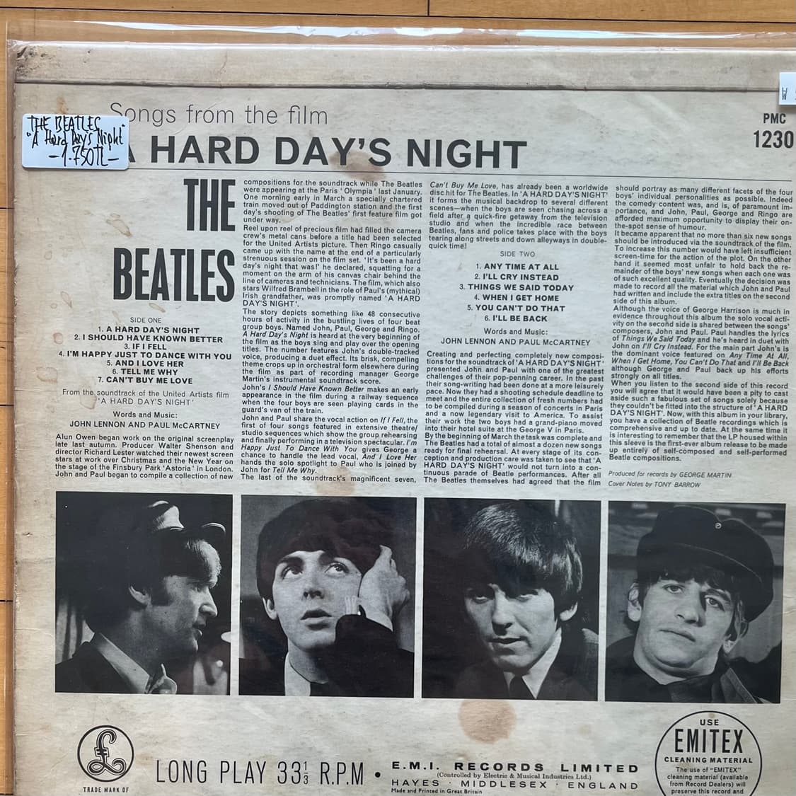 비틀즈 A Hard Day’s Night UK Mono LP 상품이미지2