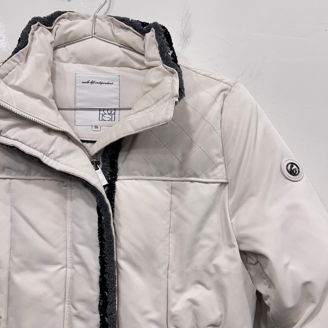 에고이스트 구스다운 니트라이닝 셔링 패딩자켓 상품이미지1