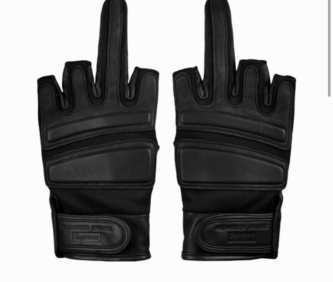 슈프림 x 넘버나인 레더 글러브 블랙 상품이미지1