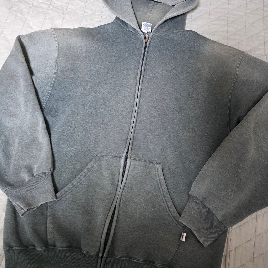 [L] 90s 빈티지 러셀 애슬레틱 후드집업 다크그레이 VER. 쿨페이드 상품이미지2